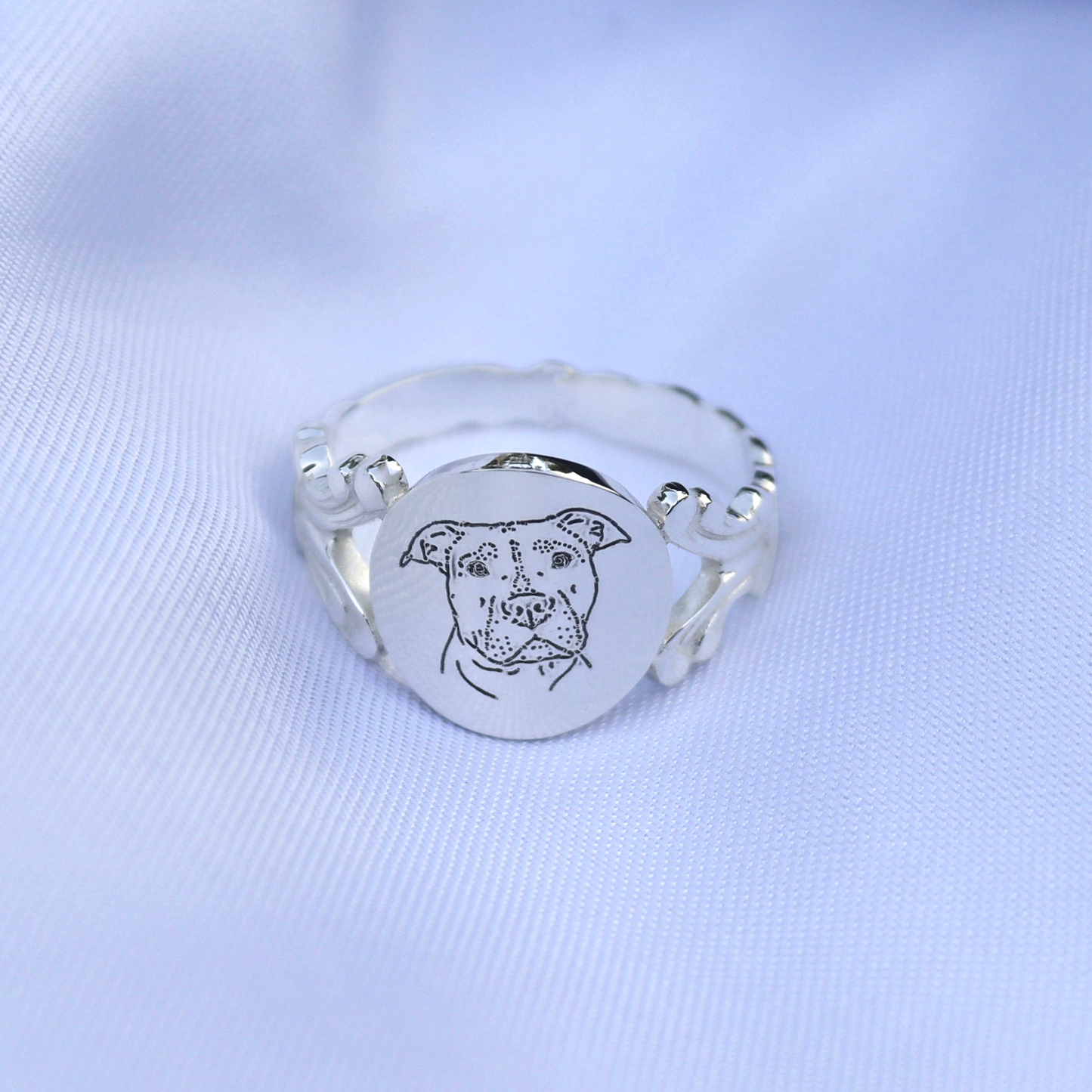 Custom Band Portrait Ring