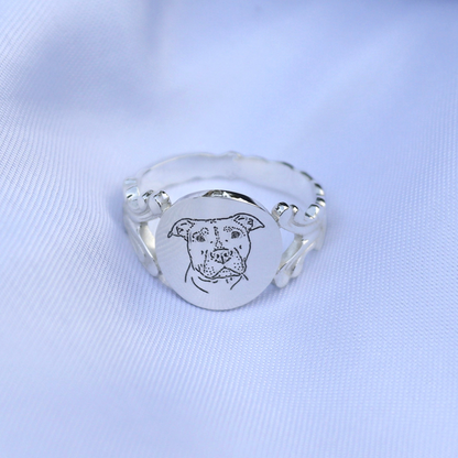 Custom Band Portrait Ring